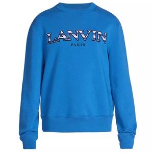 Lanvin Curb Logo Sweatshirt Blue Men’s Large